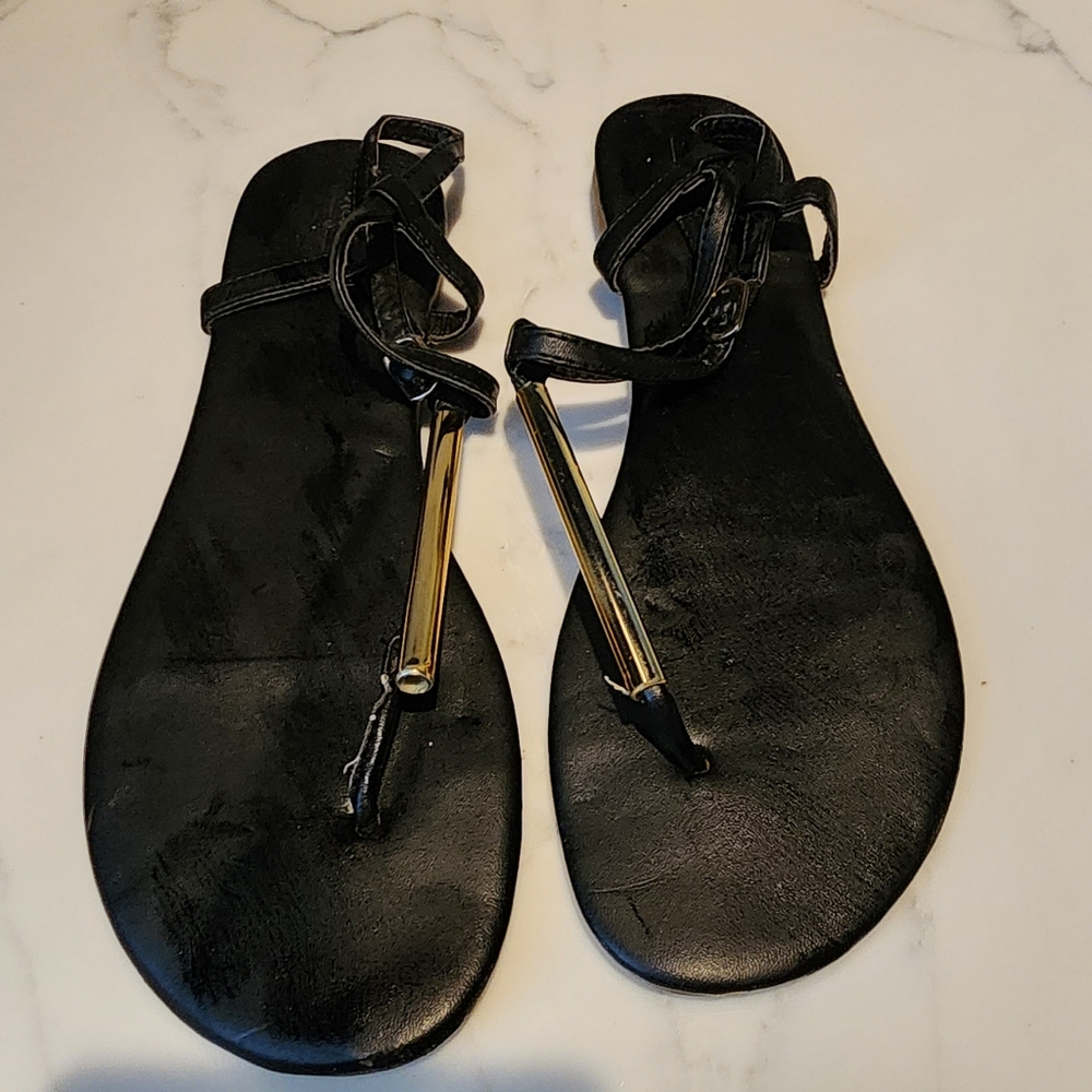 Mossimo Supply Co Black Minimalist Sandals